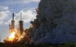 Falcon Heavy. (Red Huber/Orlando Sentinel via AP)