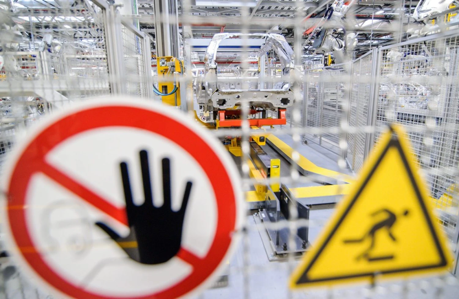 Výrobné priestory závodu Jaguar Land Rover v Nitre.