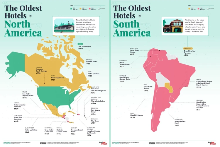 severna amerika-juzna amerika-najstaršie hotely sveta-cestovanie-budgetdirect-ubytovanie-forbes