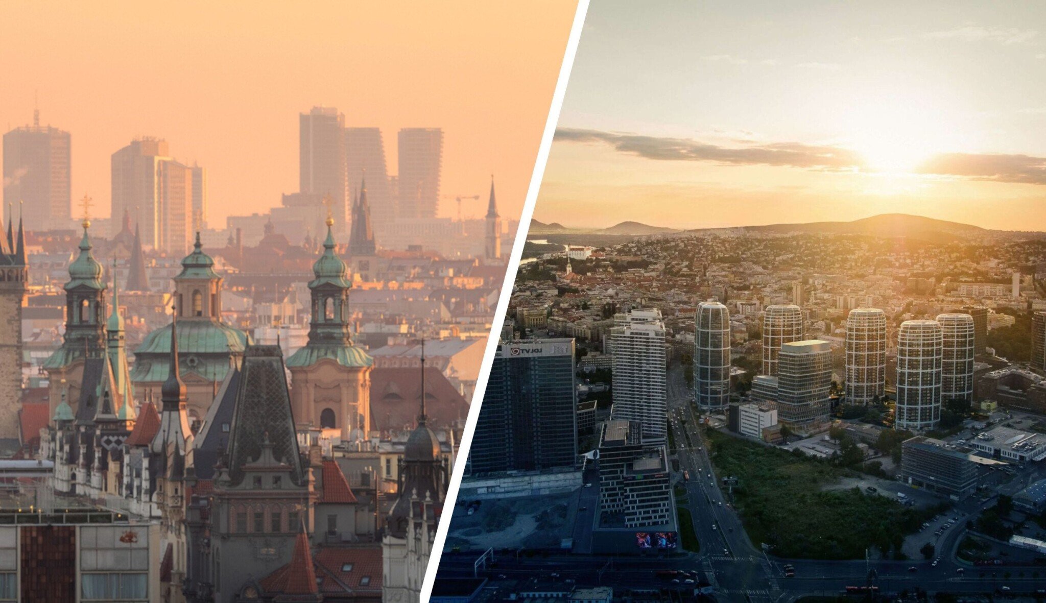Bratský súboj: Bratislava plánuje mrakodrapy, Praha sa naopak drží pri zemi
