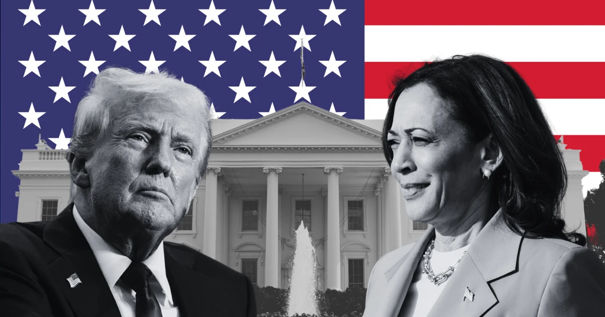 Trump Harris USA volby