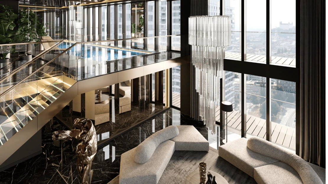 Megabyty s bazénom za milióny. Developer plánuje kráľovské penthousy v centre Bratislavy