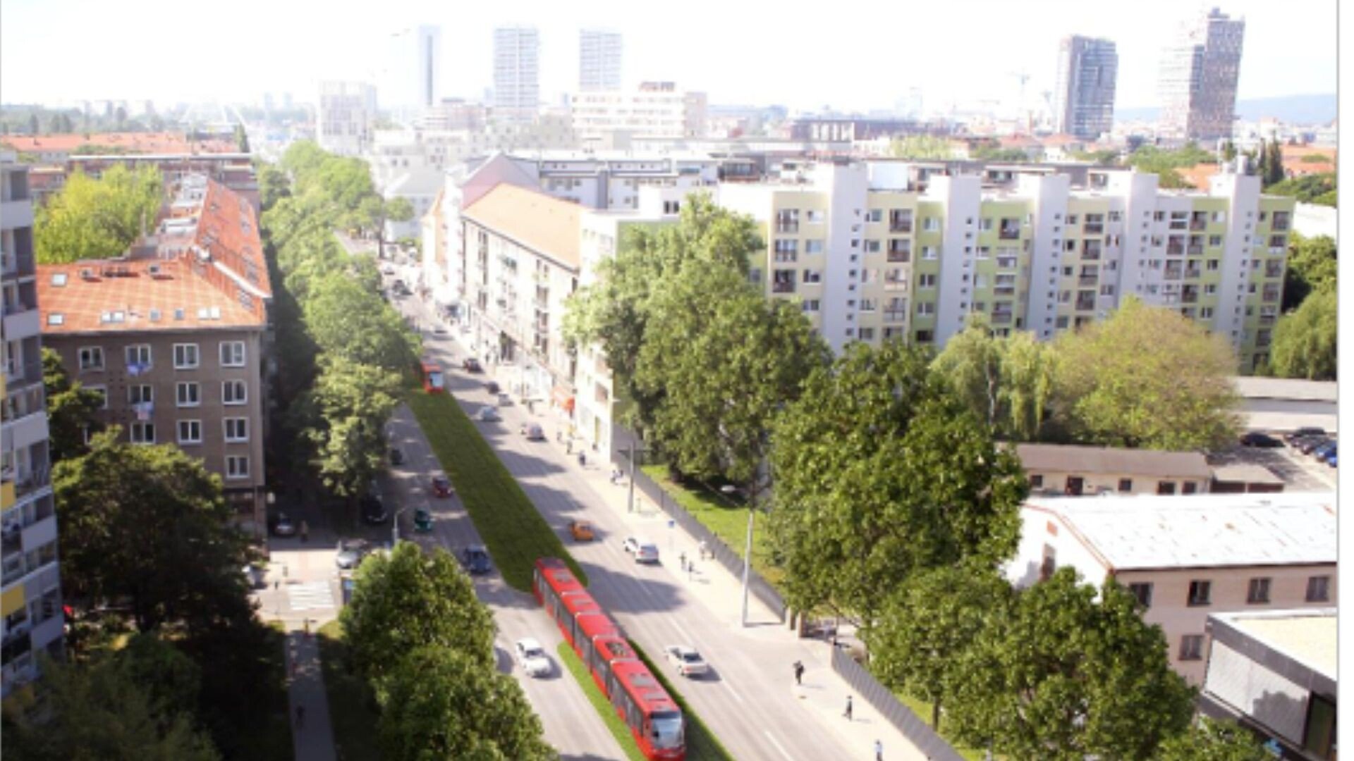 Na snímke električka v Bratislave