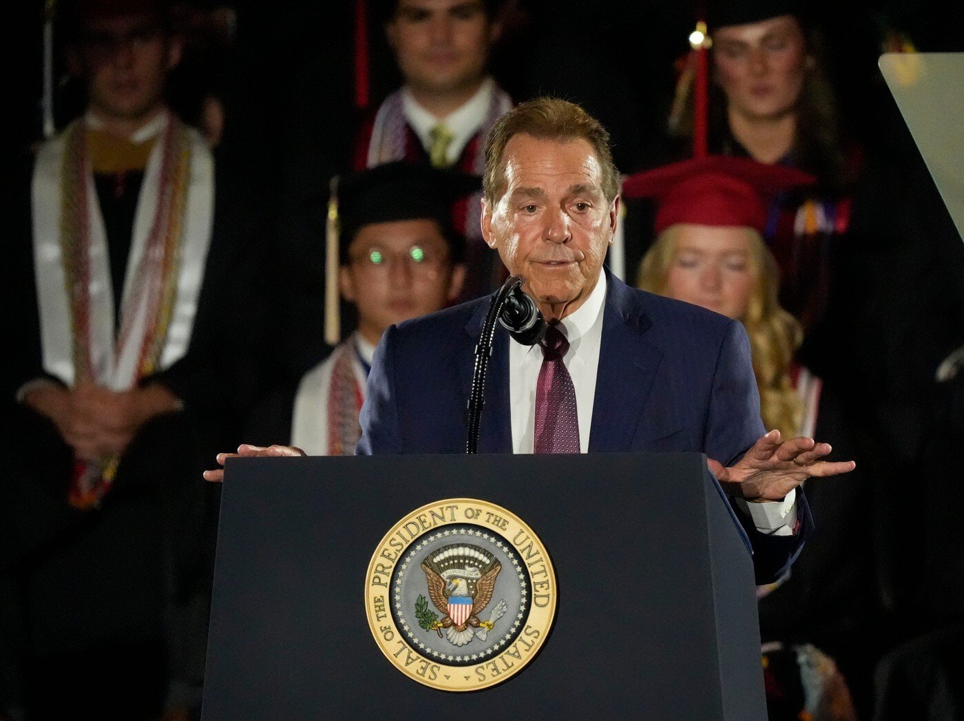 Bývalý tréner amerického futbalu Nick Saban