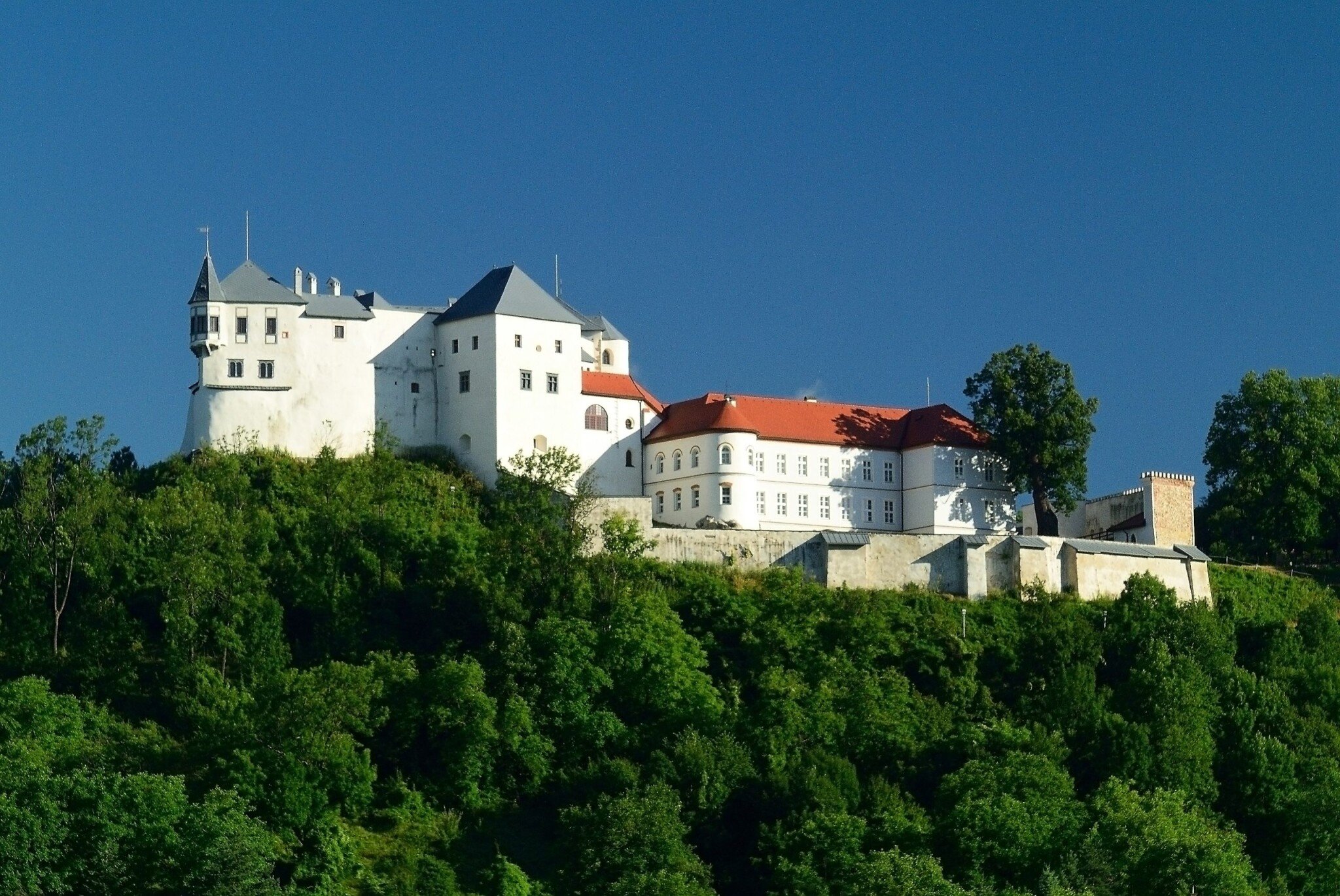 Na snímke hrad a les