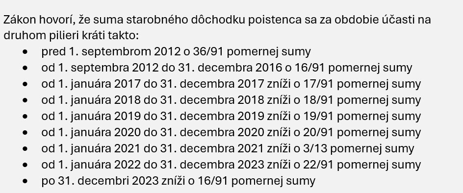 Krátenie dôchodku z prvého piliera