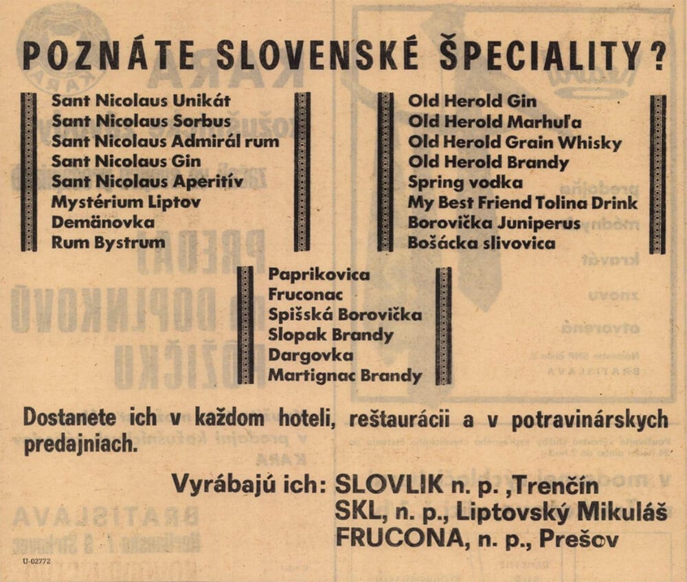 Inzerát z roku 1971. Reprofoto: Ulib