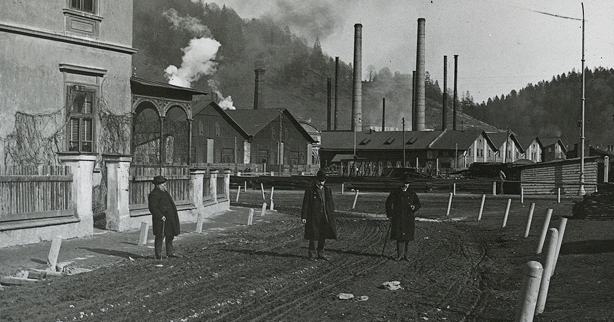 Železiarne Podbrezová v roku 1902. Foto: Fortepan/Schoch Frigyes