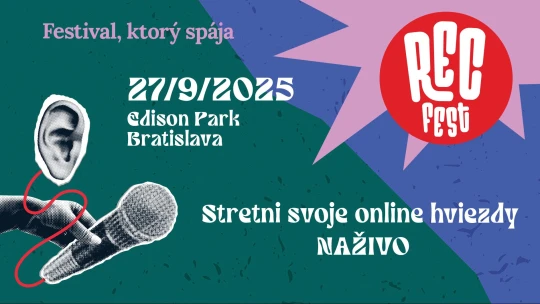 Prvý ročník RecFestu umožní fanúšikom zažiť obľúbené podcasty a stretnúť online tvorcov naživo