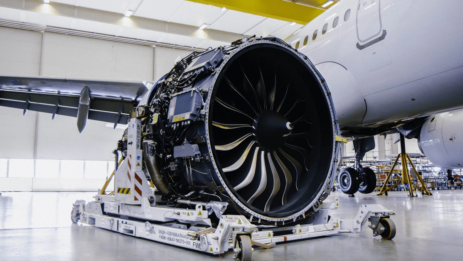 Na snímke motor lietadla. 