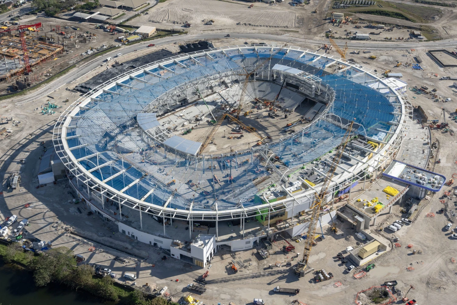 Miami Freedom Park počas výstavby z januára 2026