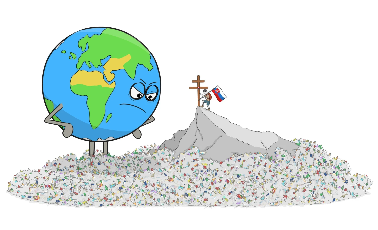 František Czanner, tvorca kanála Angry Earth. Ukážka z ilustrácií.