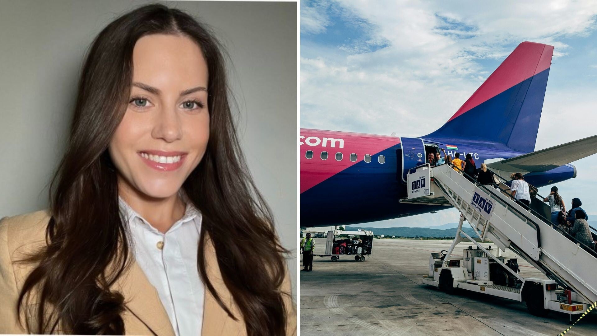 Vľavo hovorkyňa Wizz Air Vera Járdán